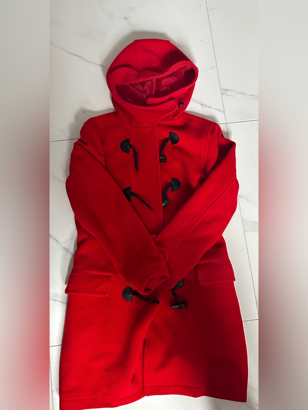 Chaps Women’s Red Hooded Toggle Coat